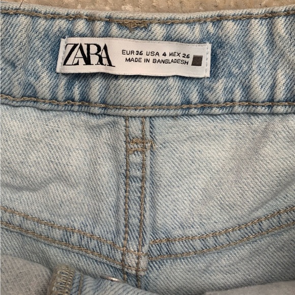 Zara Shorts Size 4 High Waisted Distressed Denim Boho Vacation Summer Casual - Picture 5 of 13